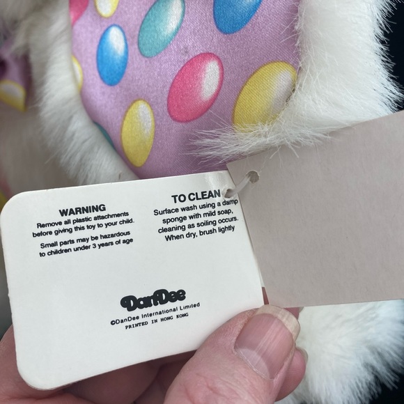 Vintage Dan Dee Easter Bunny stuffed animal plush B10 - Picture 8 of 10